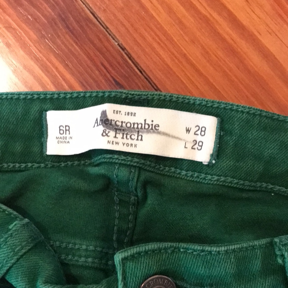 Abercrombie & Fitch green jeans - Picture 2 of 6